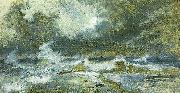 holger drachmann havet i opror oil painting